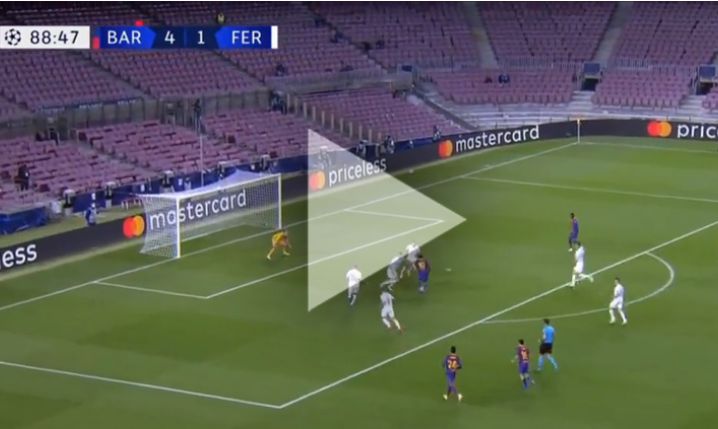 Ousmane Dembele strzela gola na 5-1 z Ferencvaros! [VIDEO]